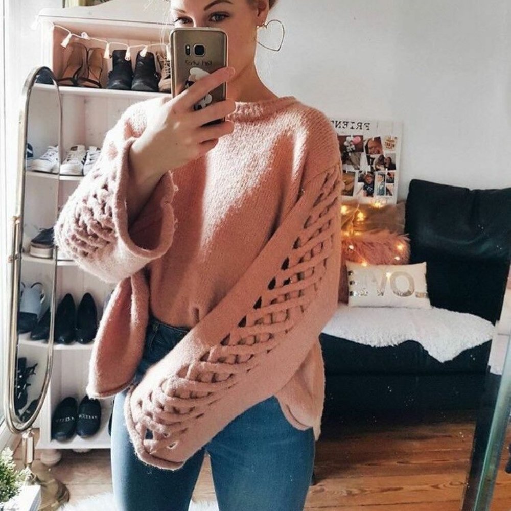 Zara Sweater with Braided Sleeves - Picture 6 of 11